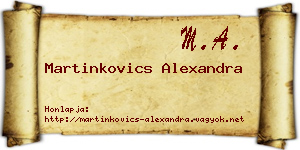 Martinkovics Alexandra névjegykártya