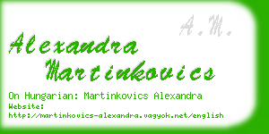 alexandra martinkovics business card